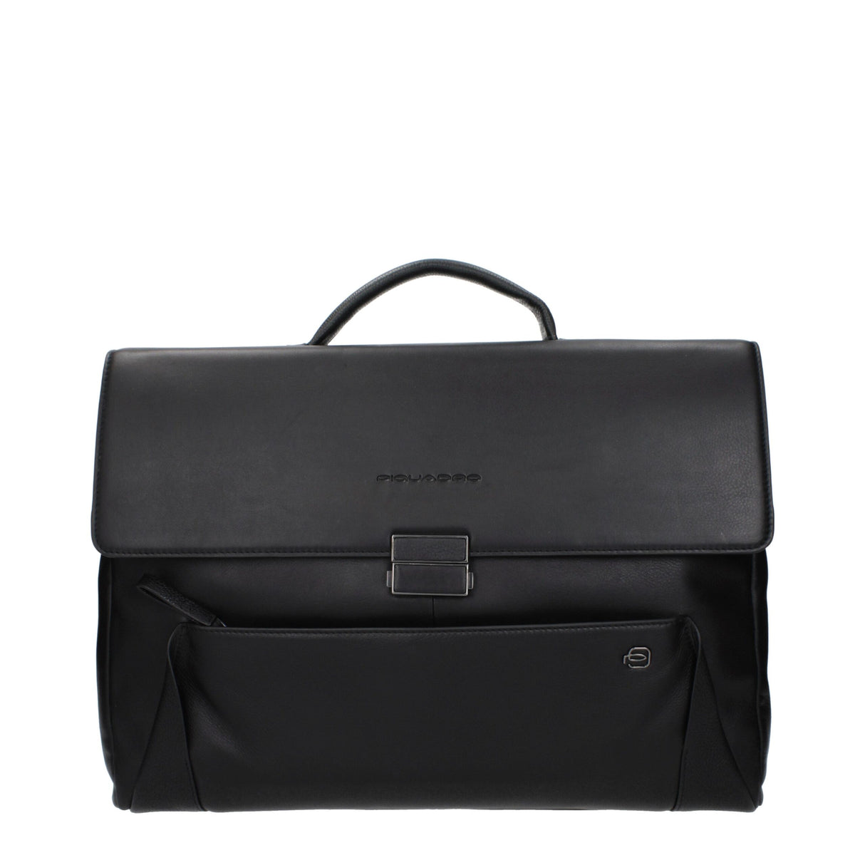 Piquadro Black Leather Business And Laptop Bag