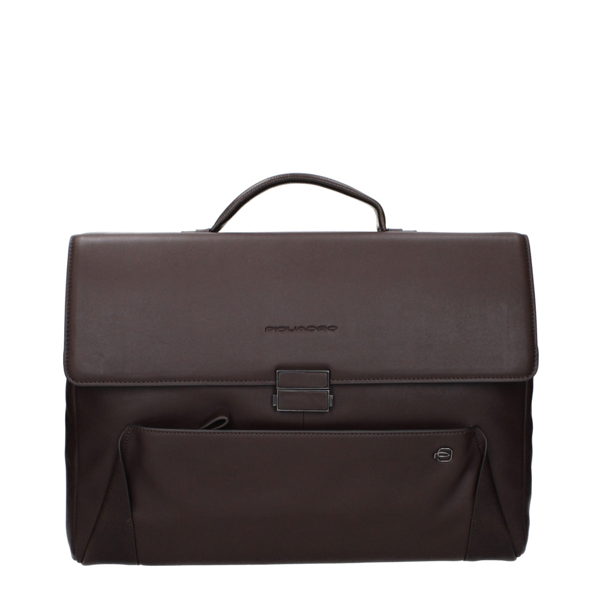 Piquadro Brown Leather Business And Laptop Bag