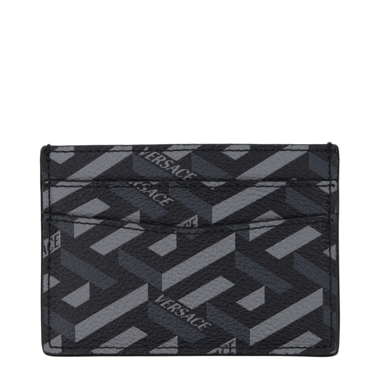 Versace Black Fabric Cardholder