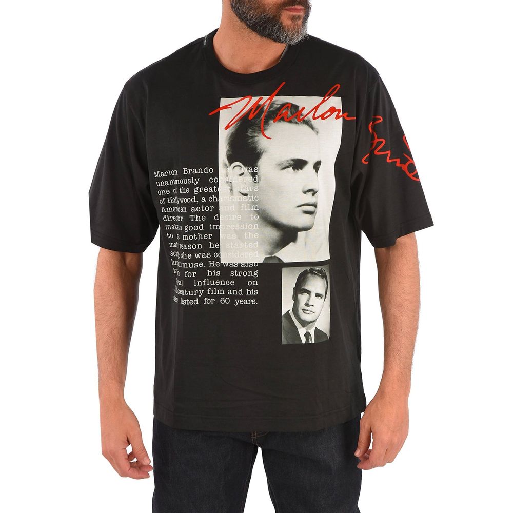 Dolce & Gabbana Black Cotton T-Shirt