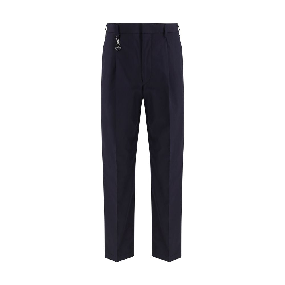Prada Blue Cotton Dress Pants