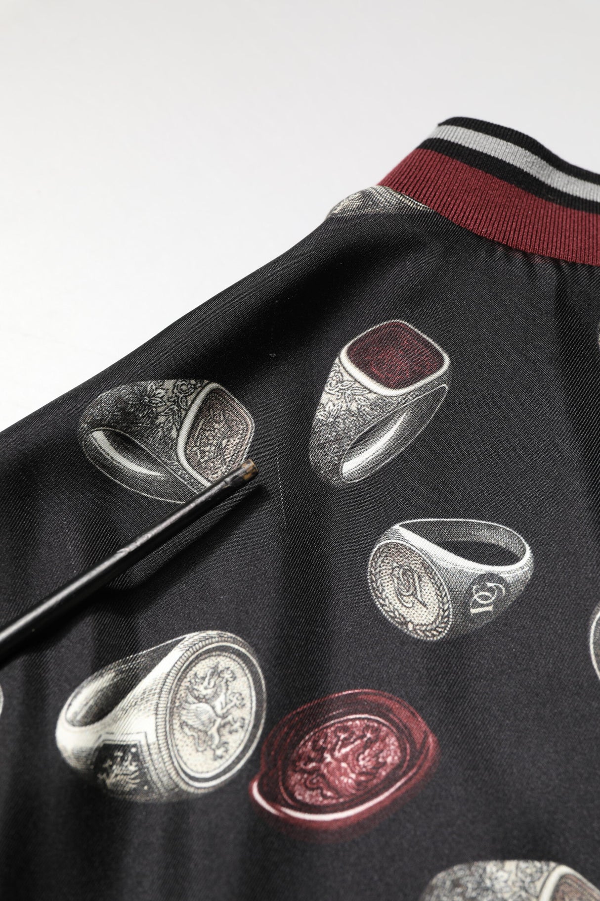 Dolce & Gabbana Black Ring Print CrewNeck Sweatshirt Sweater