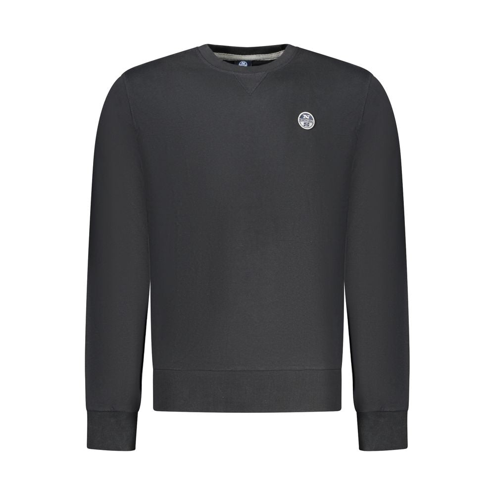 North Sails Black Cotton Men Sweatshirt