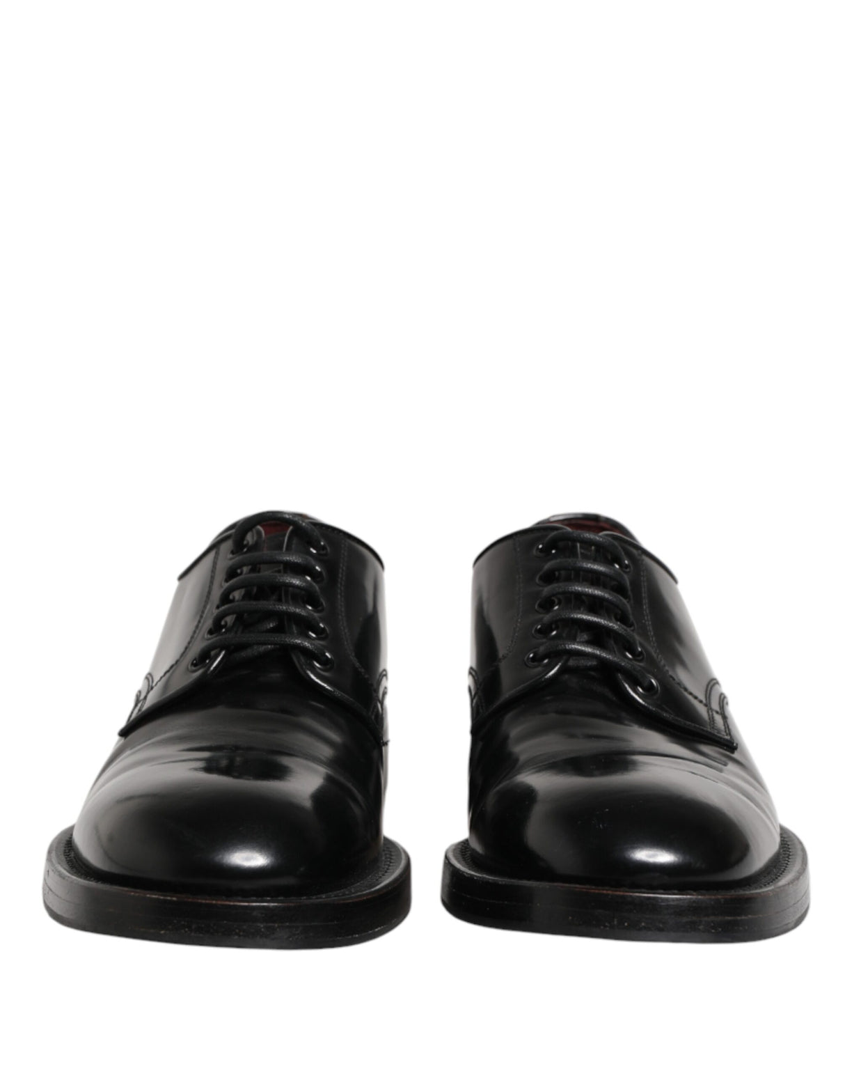 Dolce & Gabbana Black Lace Up Leather Dress Derby Men Shoes
