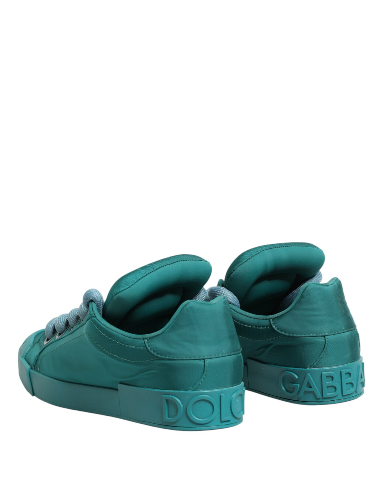 Dolce & Gabbana Teal Portofino Men Low Top Sneakers Shoes