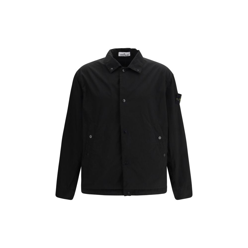 Stone Island Black Polyester Coat