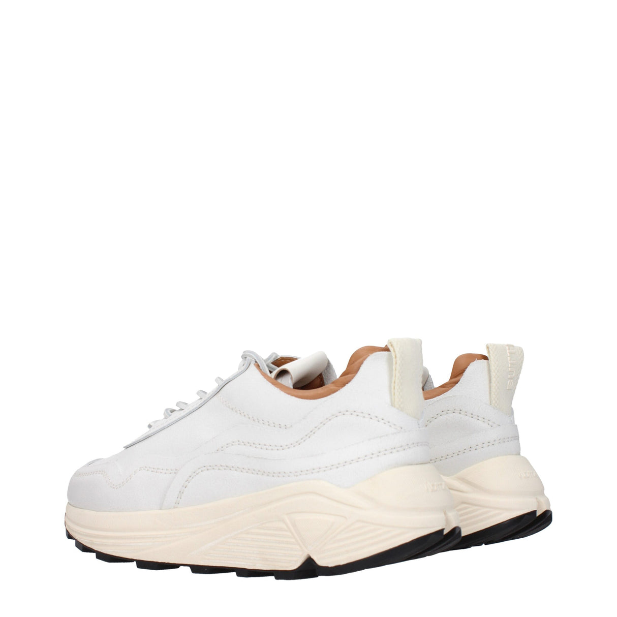 Buttero White Leather Chunky Sneakers