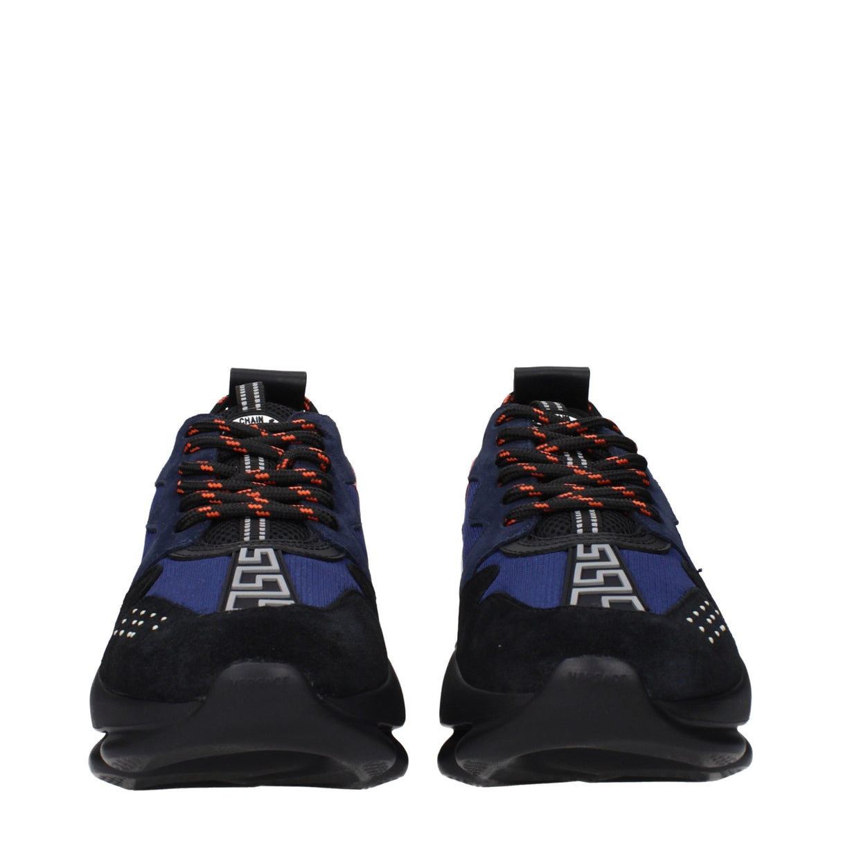 Versace Blue Fabric Athletic Sneakers