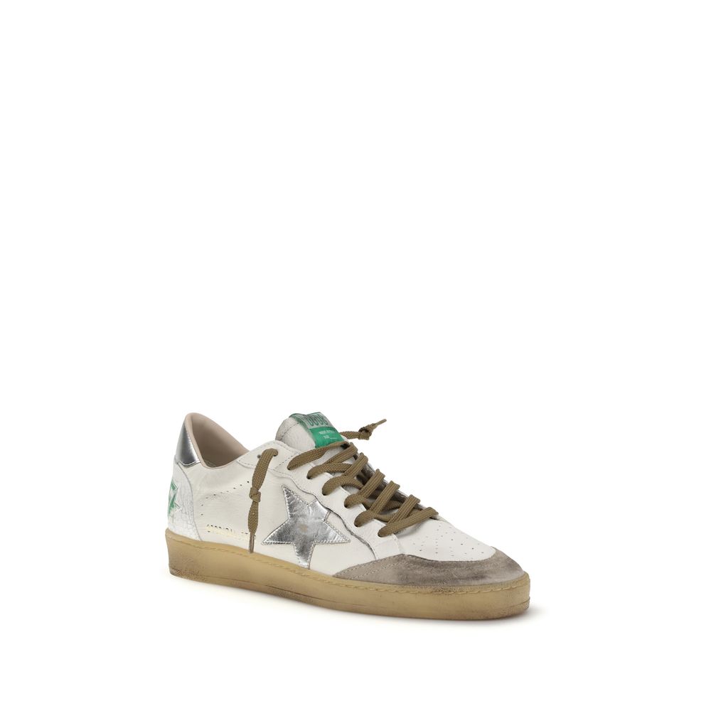 Golden Goose White Calf Leather Bos Taurus Low Top Sneakers