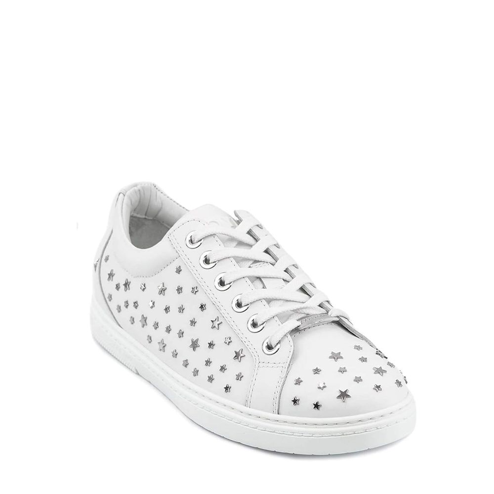 Jimmy Choo White Calfskin Low Top Sneakers