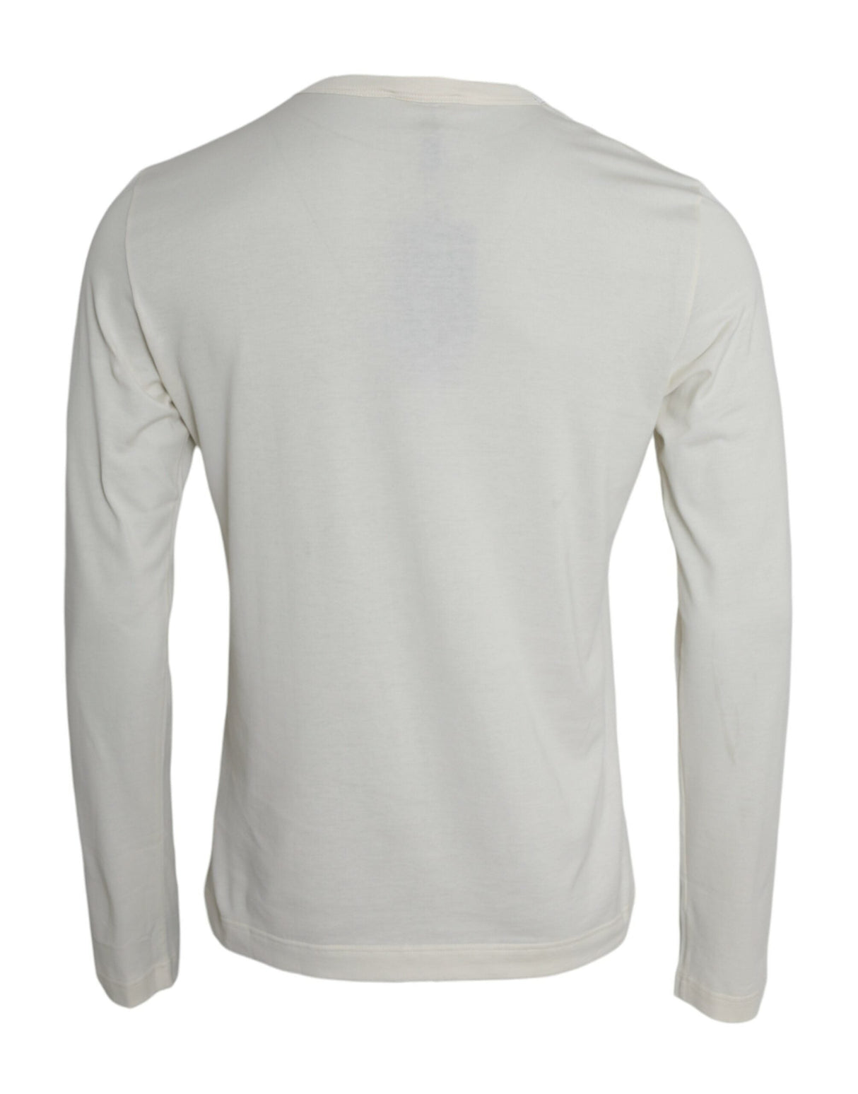 Dolce & Gabbana White Cotton Long Sleeve T-Shirt