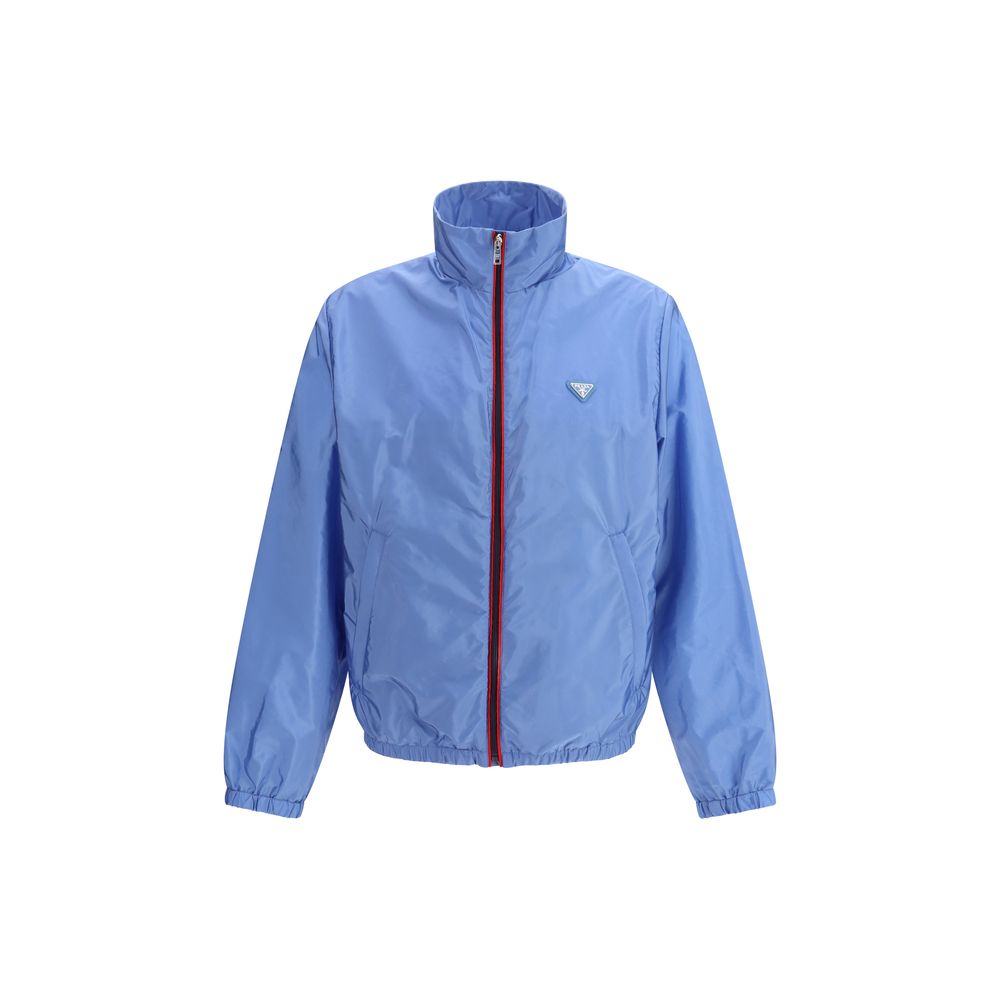 Prada Blue Recycled Polyamide Shell Jacket