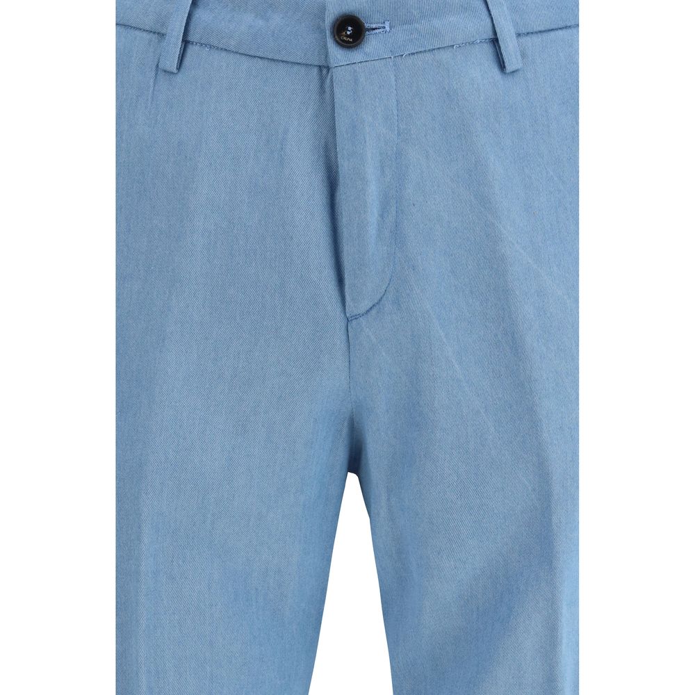 Cruna Light Blue Tencel Casual Pants