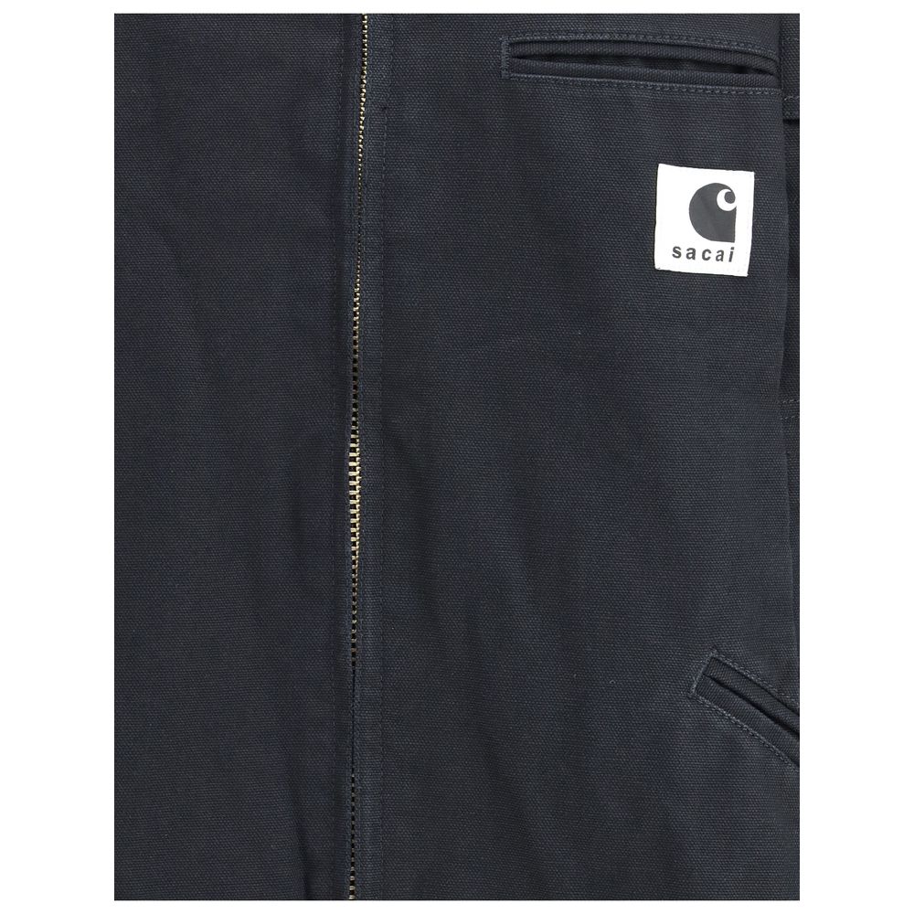 Sacai Black Cotton Coat