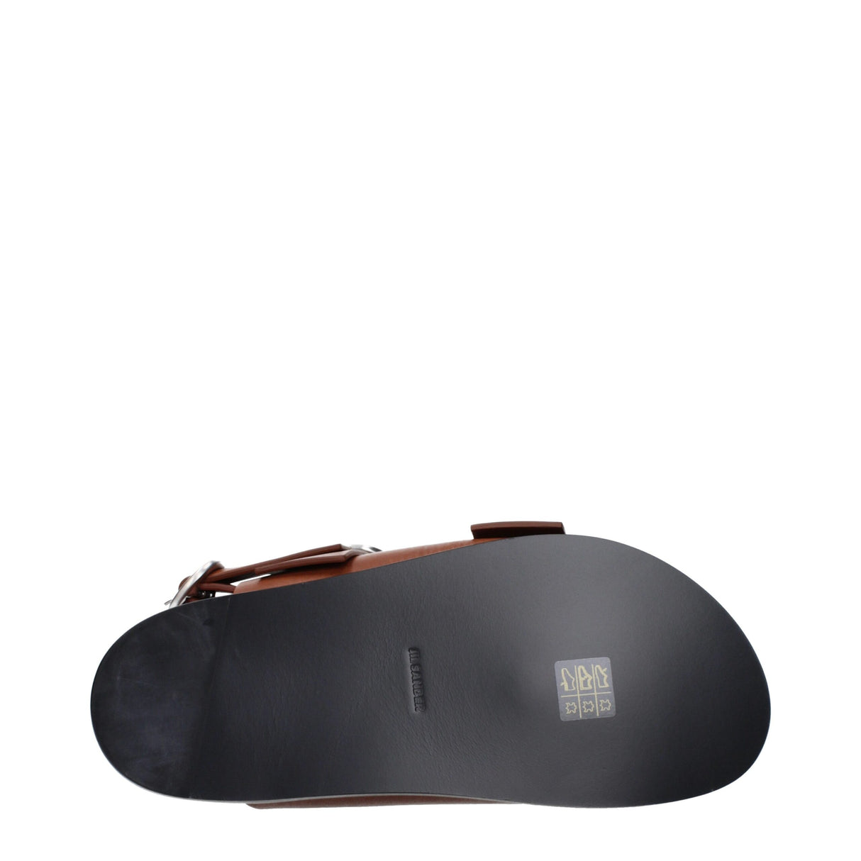 Jil Sander Brown Leather Strap-On Sandals