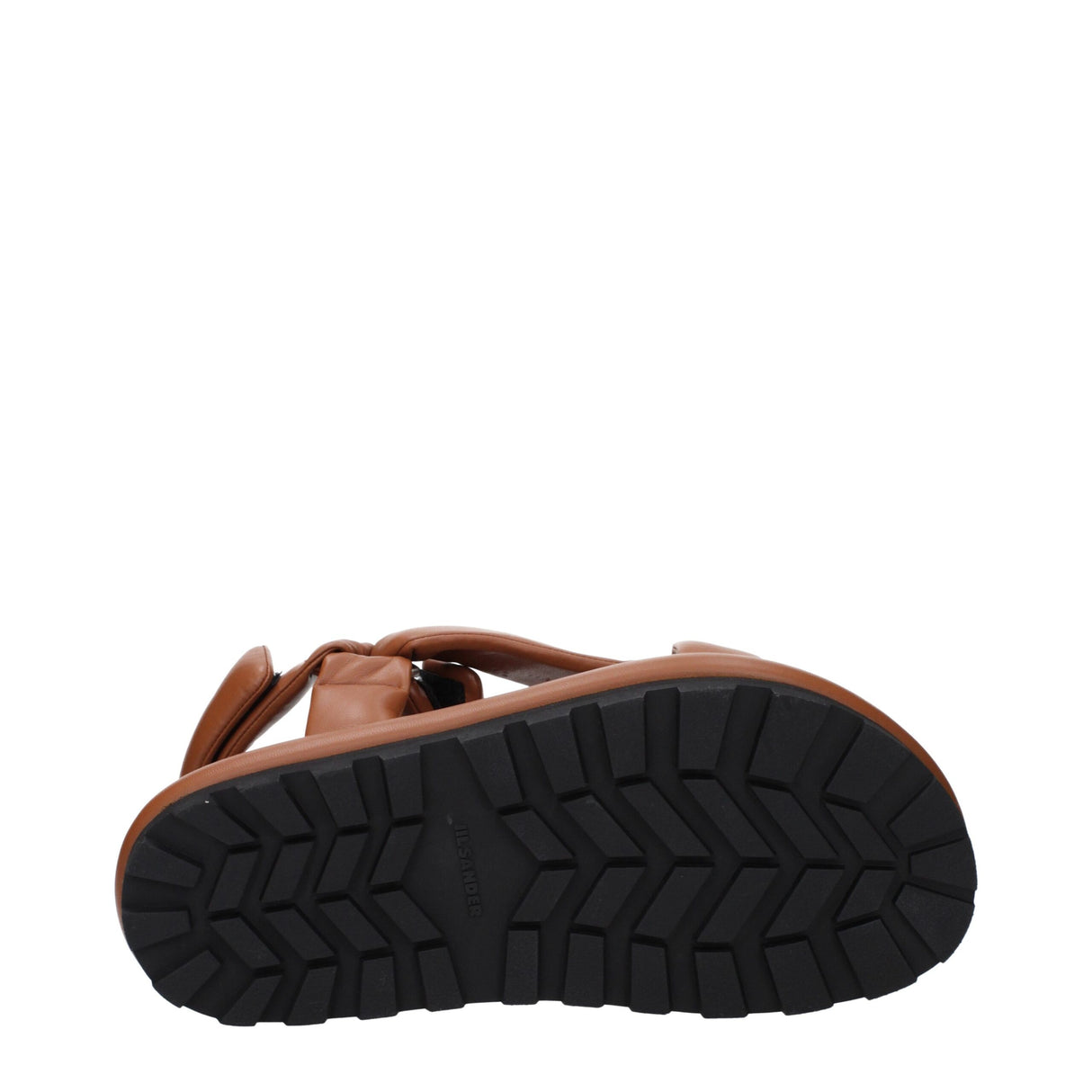 Jil Sander Brown Leather Strap-On Sandals