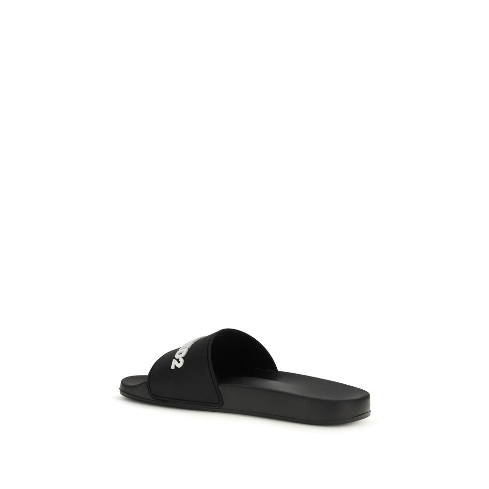 Dsquared² Black Rubber Sandals
