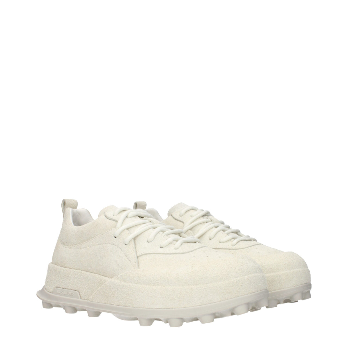 Jil Sander Beige Leather Chunky Sneakers