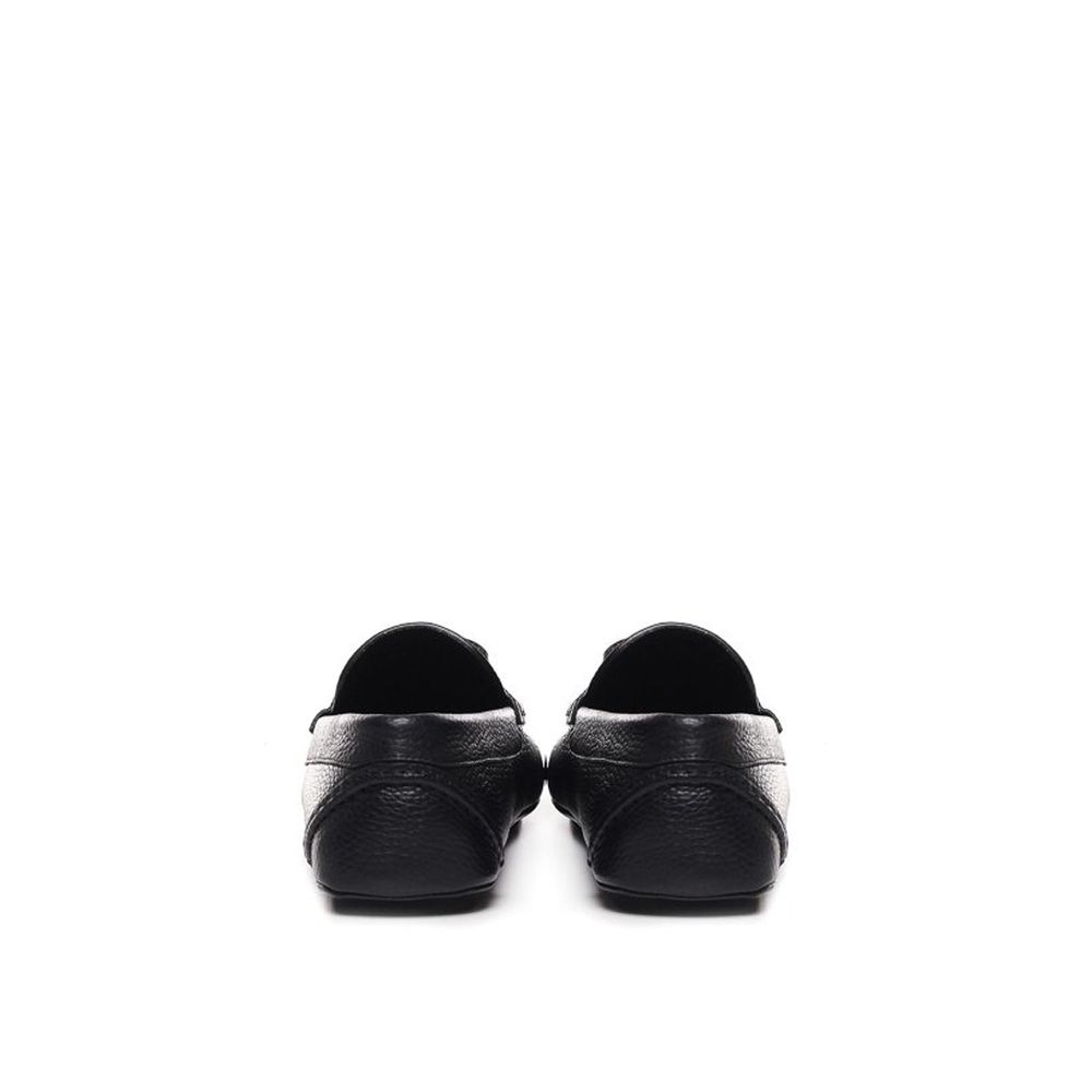 Valentino Garavani Black Leather Slip-On Loafers