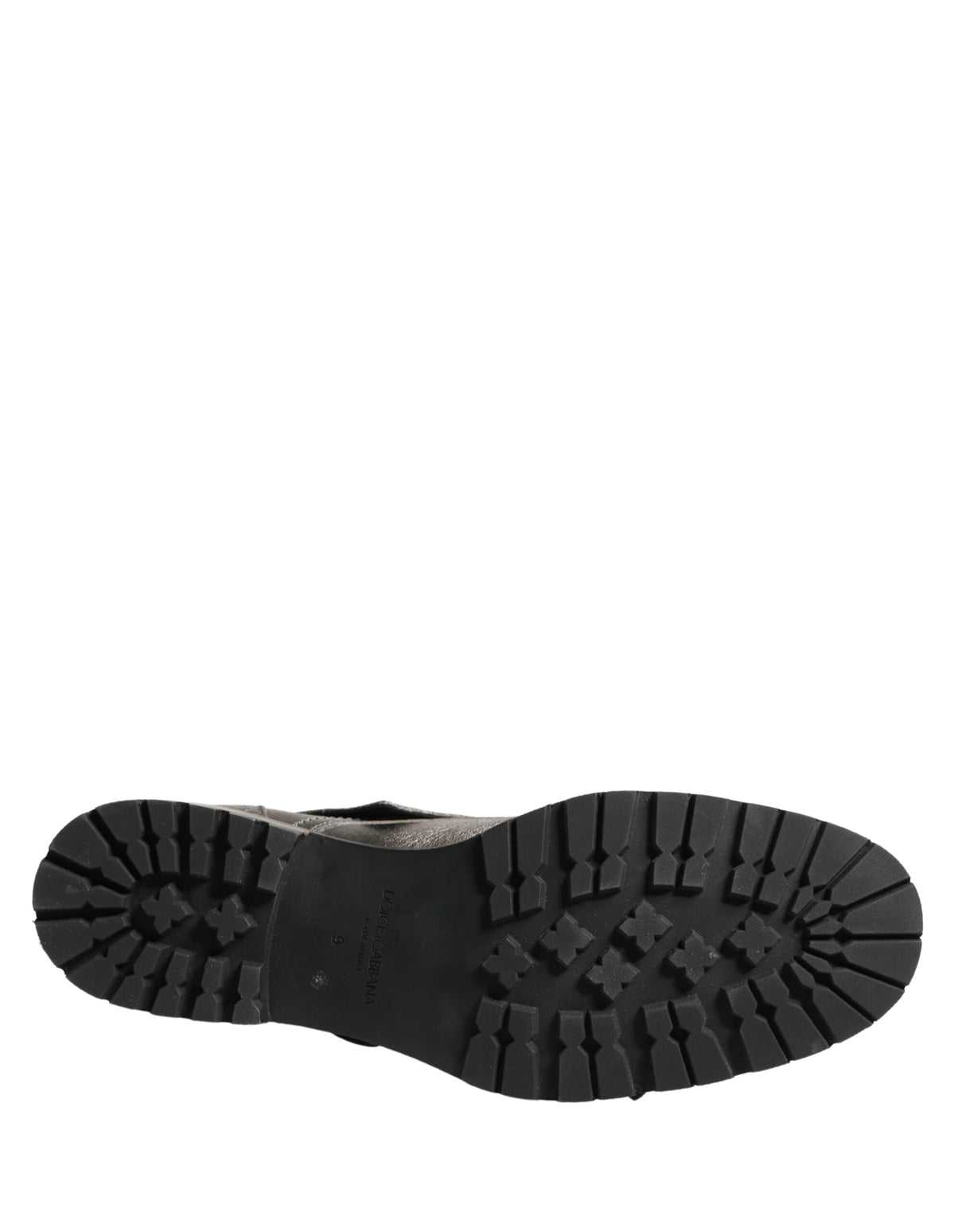 Dolce & Gabbana Metallic Silver Leather Buckle Ankle Boots Shoes