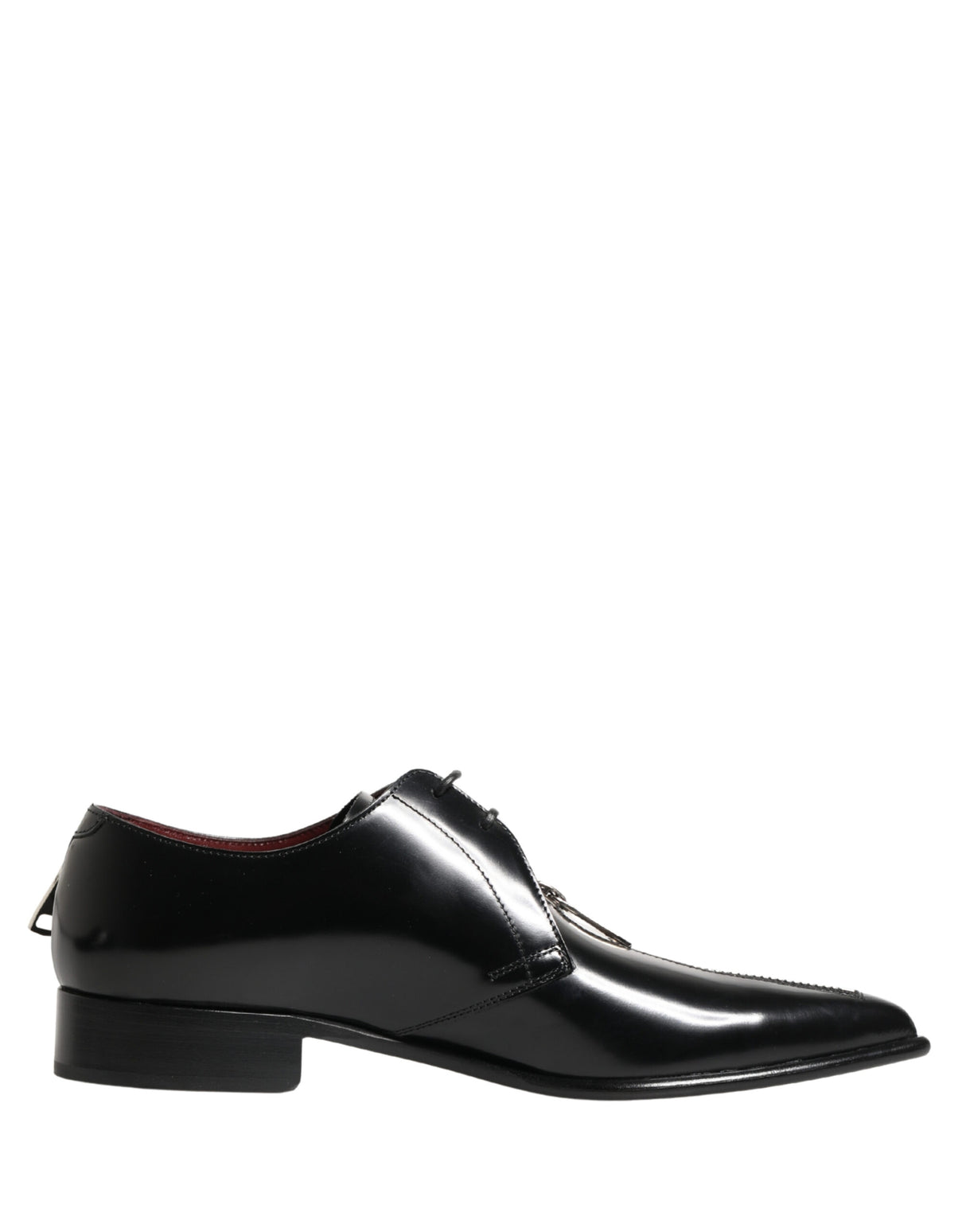Dolce & Gabbana Men Black Lace-Up Leather Zip Dress Derby Shoes