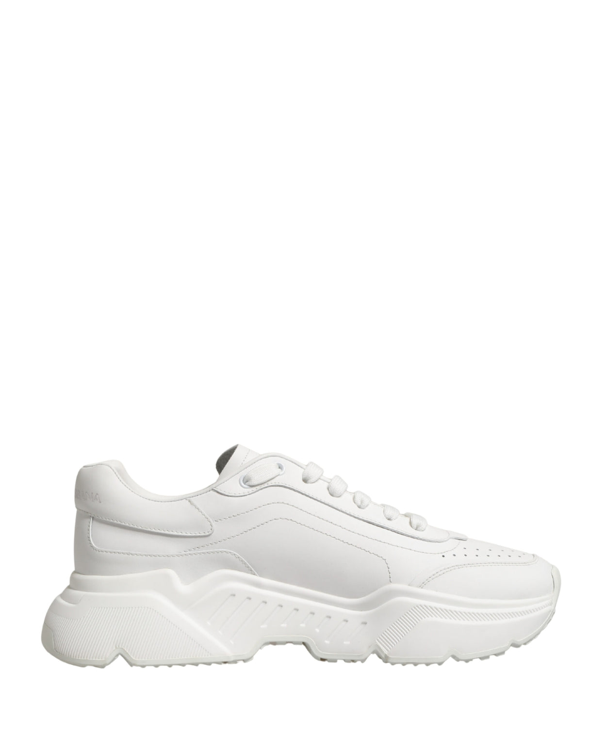 Dolce & Gabbana White Calfskin Leather Low Top Sneakers Shoes
