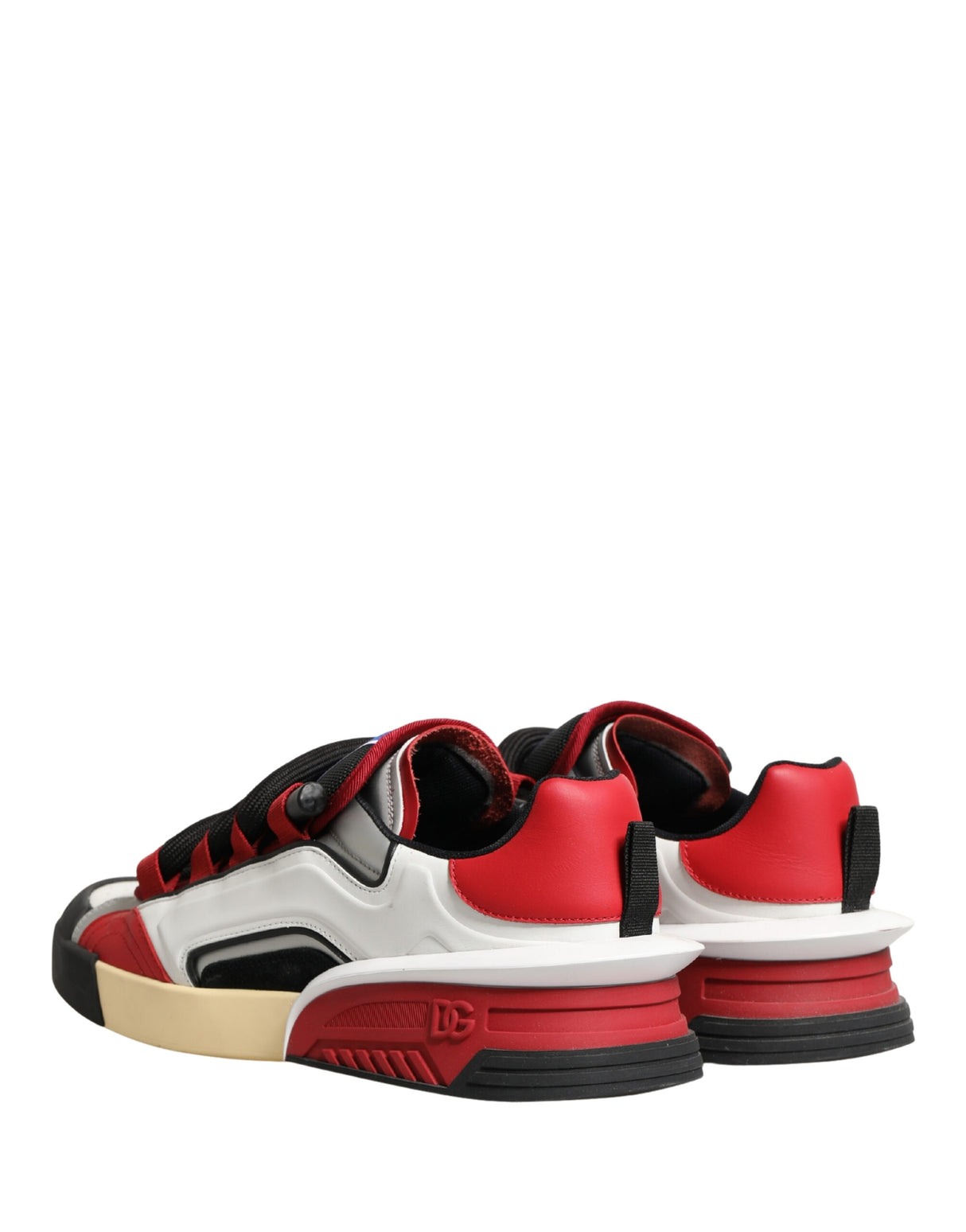 Dolce & Gabbana Multicolor Leather DG Logo Low Top Sneakers Shoes