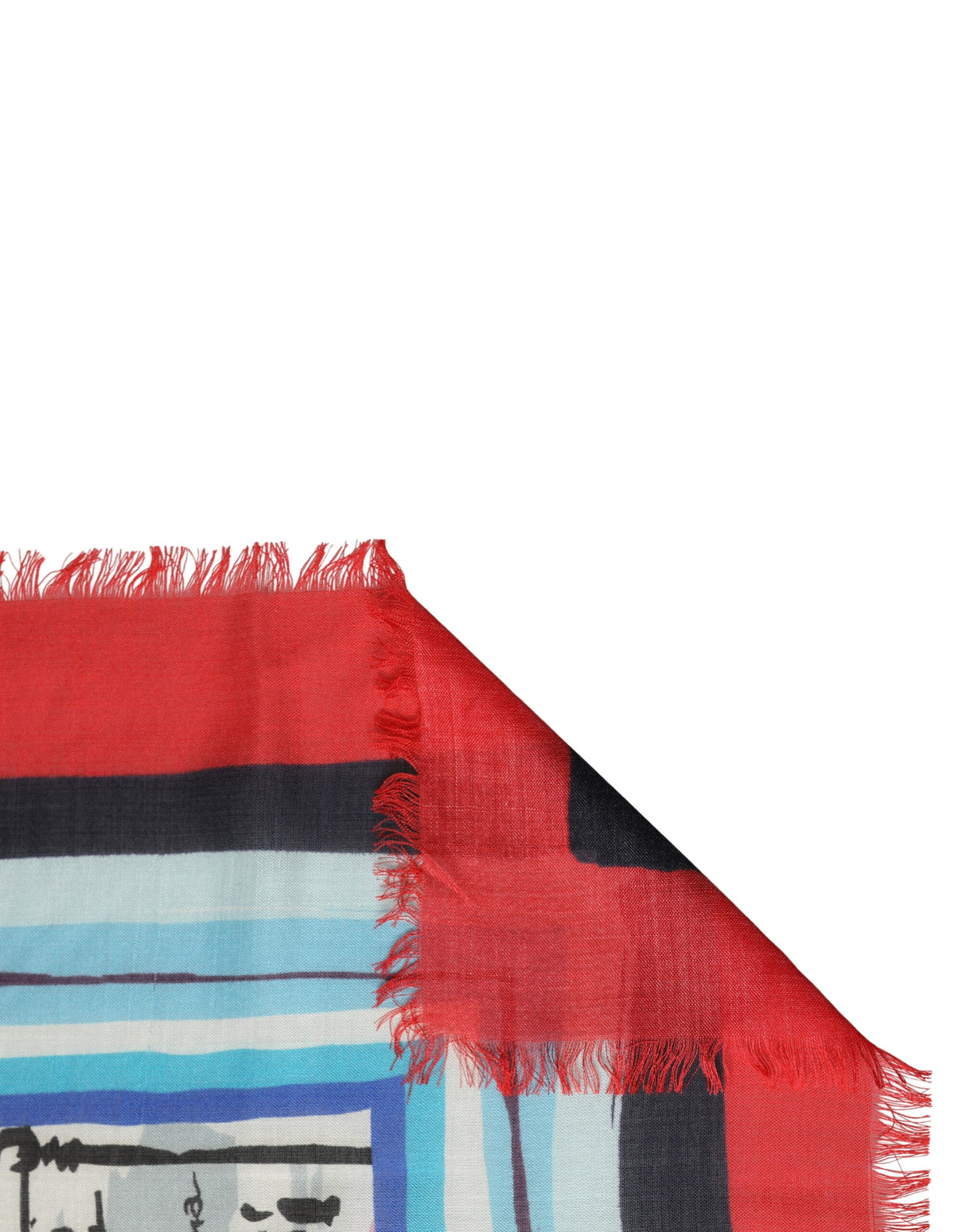Dolce & Gabbana Multicolor Milano Print Cashmere 134cm x 130cm Men Scarf