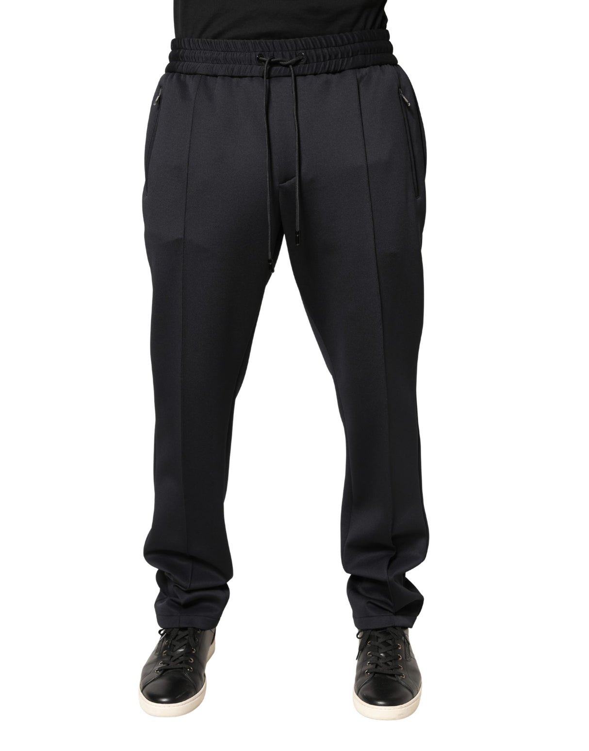 Dolce & Gabbana Black Polyester Skinny Jogger Trouser Pants