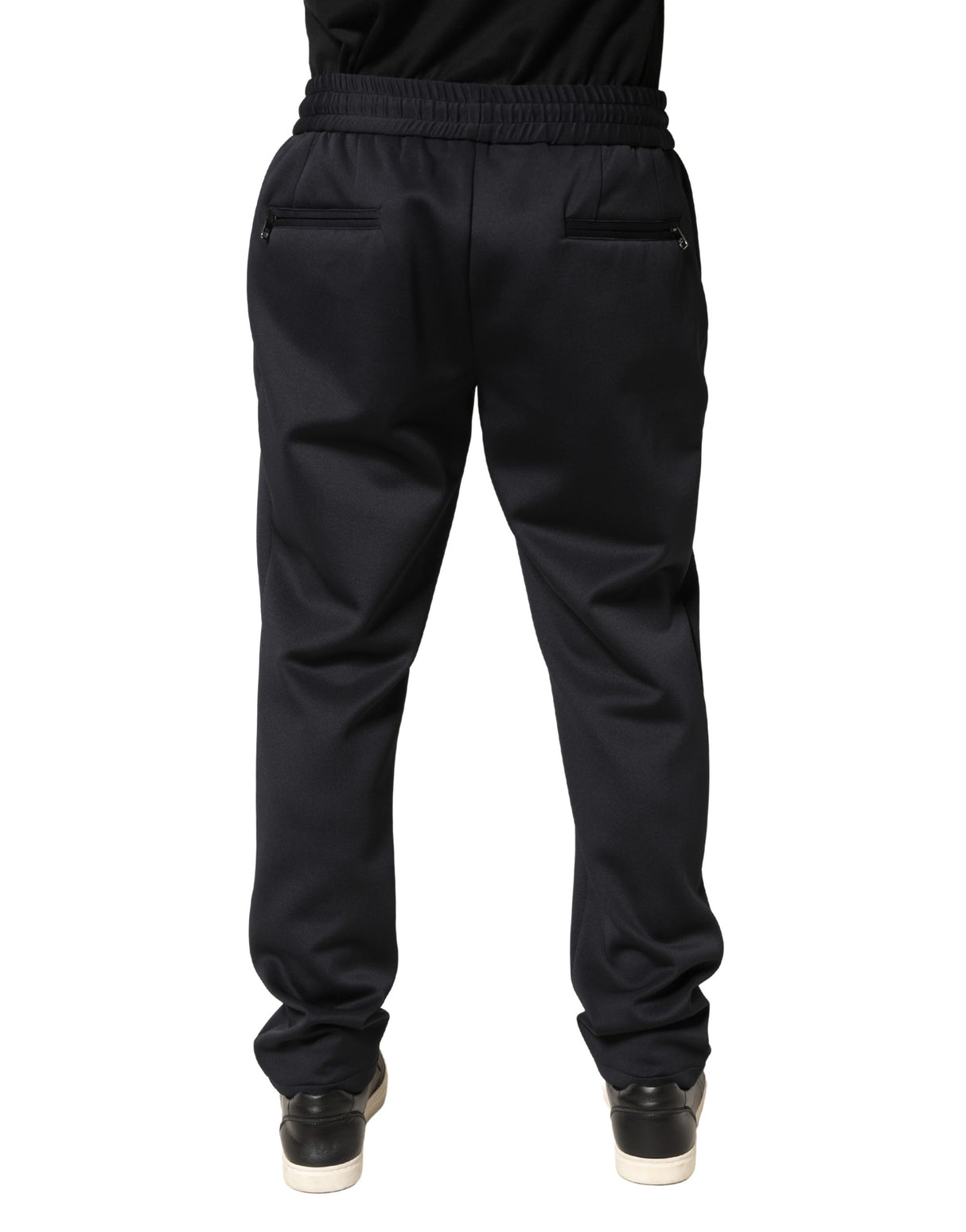 Dolce & Gabbana Black Polyester Skinny Jogger Trouser Pants