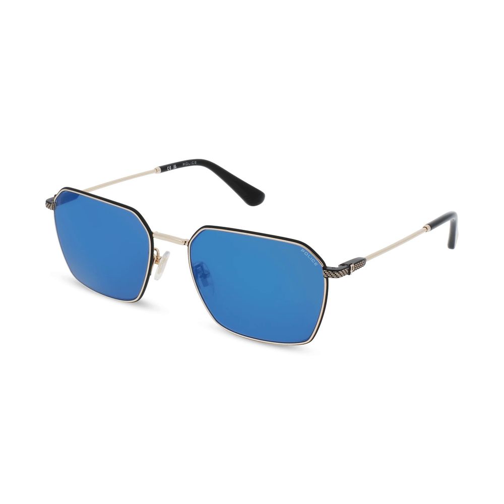 Police Gray Metal Sunglasses
