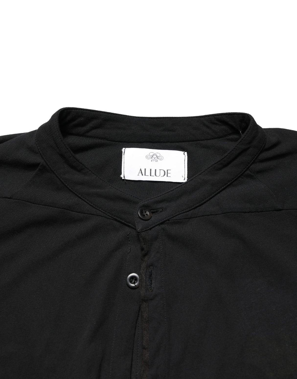 Allude Black Button Down Long Sleeves Men Cardigan Sweater