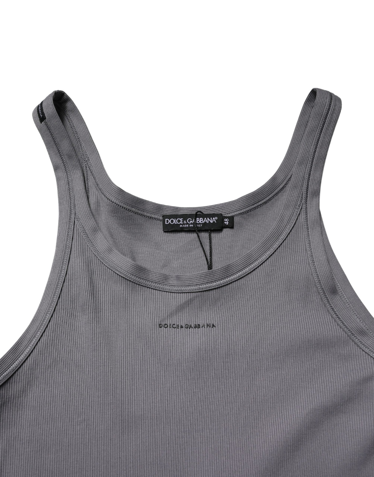 Dolce & Gabbana Gray Sleeveless Round Neck Tank Top T-shirt