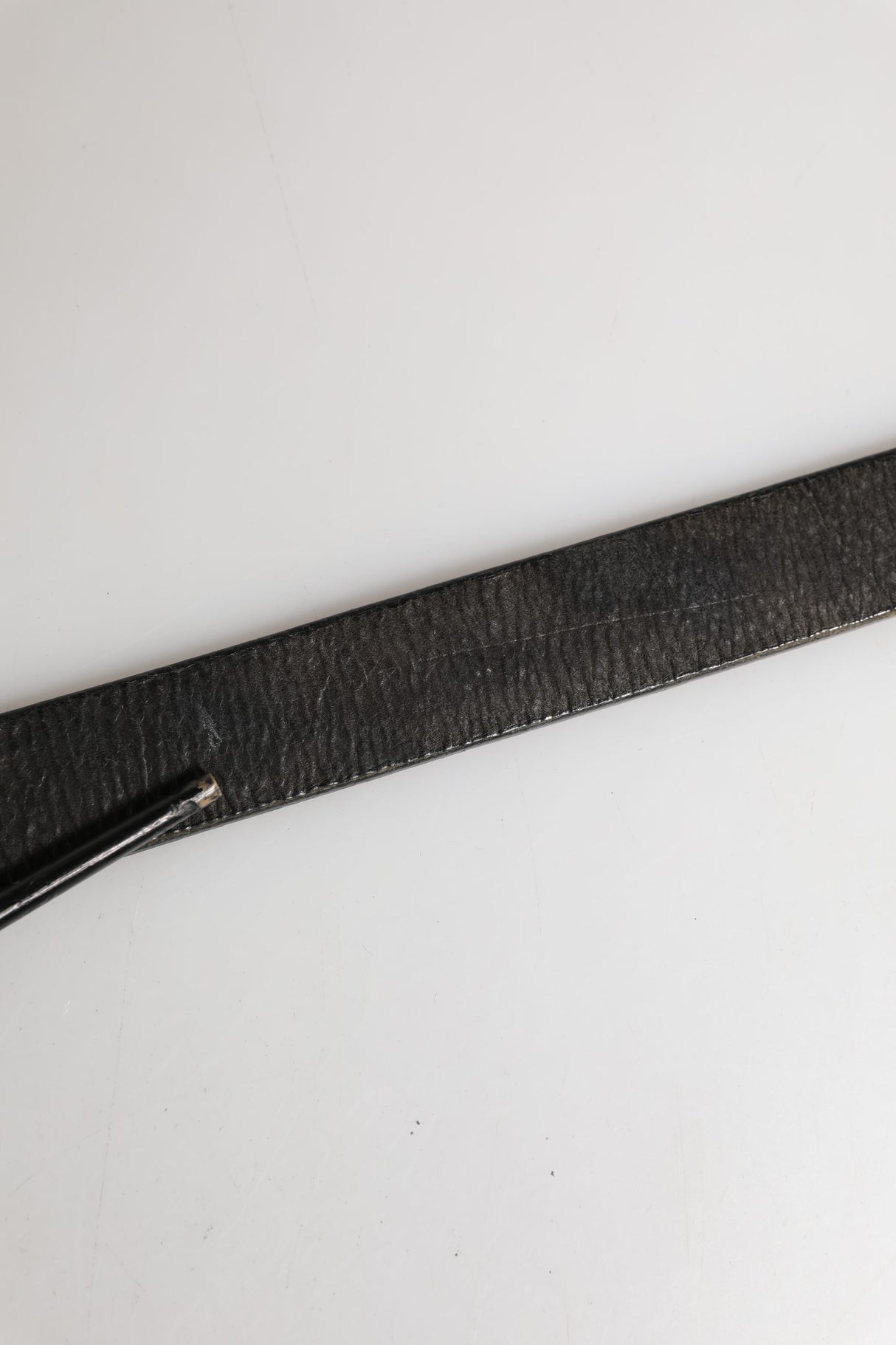 Dolce & Gabbana Men Black Classic Leather Metal Buckle Belt