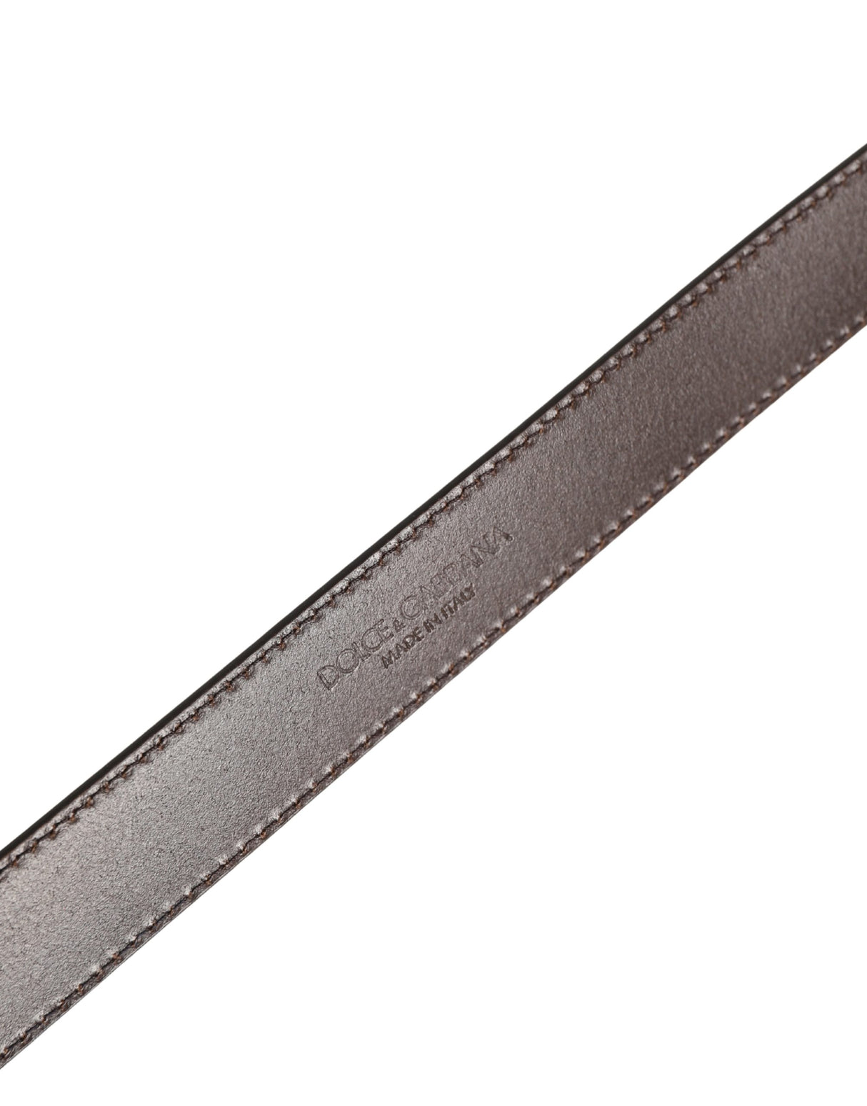 Dolce & Gabbana Men Gold Classic Leather Metal Buckle Belt