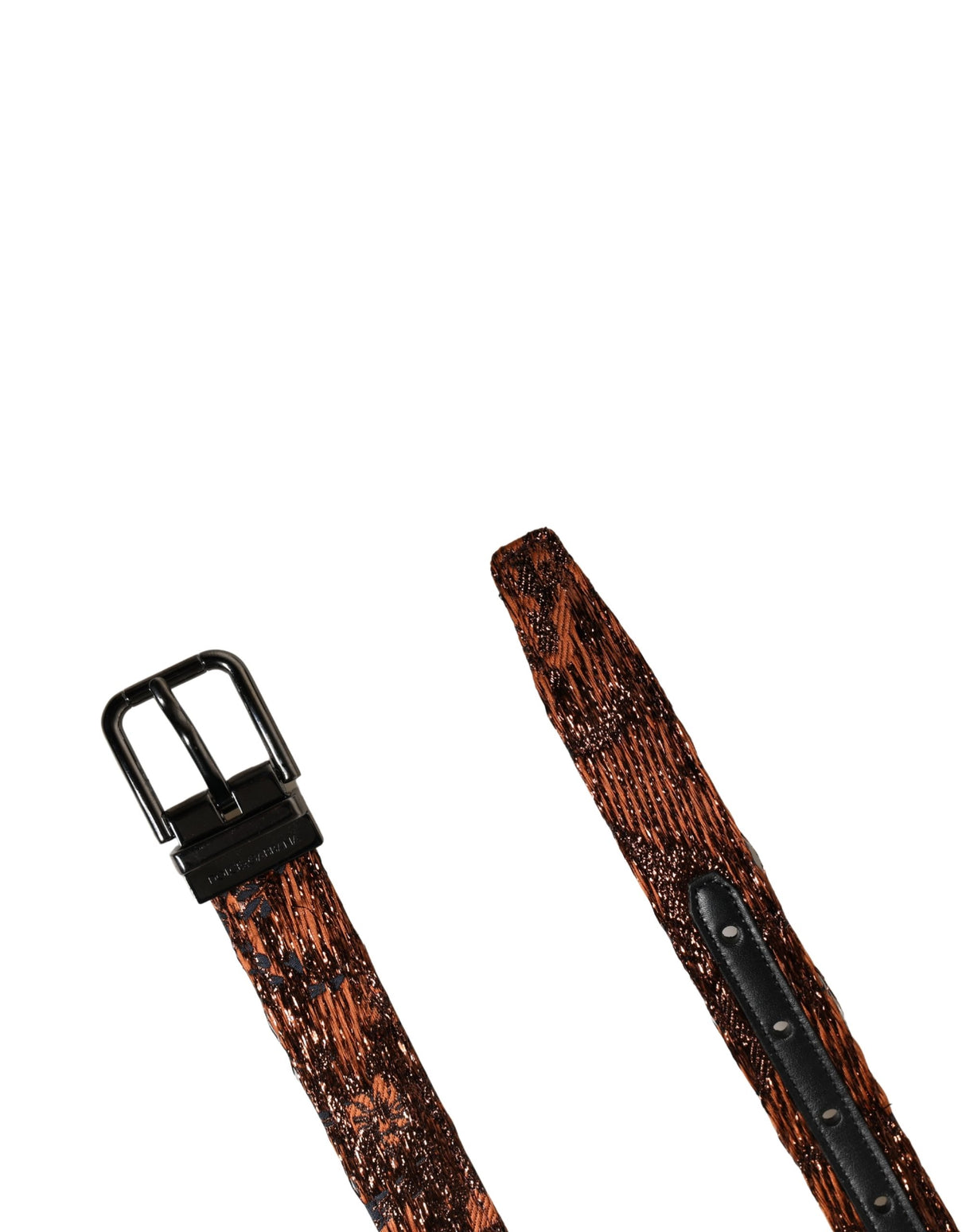 Dolce & Gabbana Men Brown Classic Polyester Metal Buckle Belt