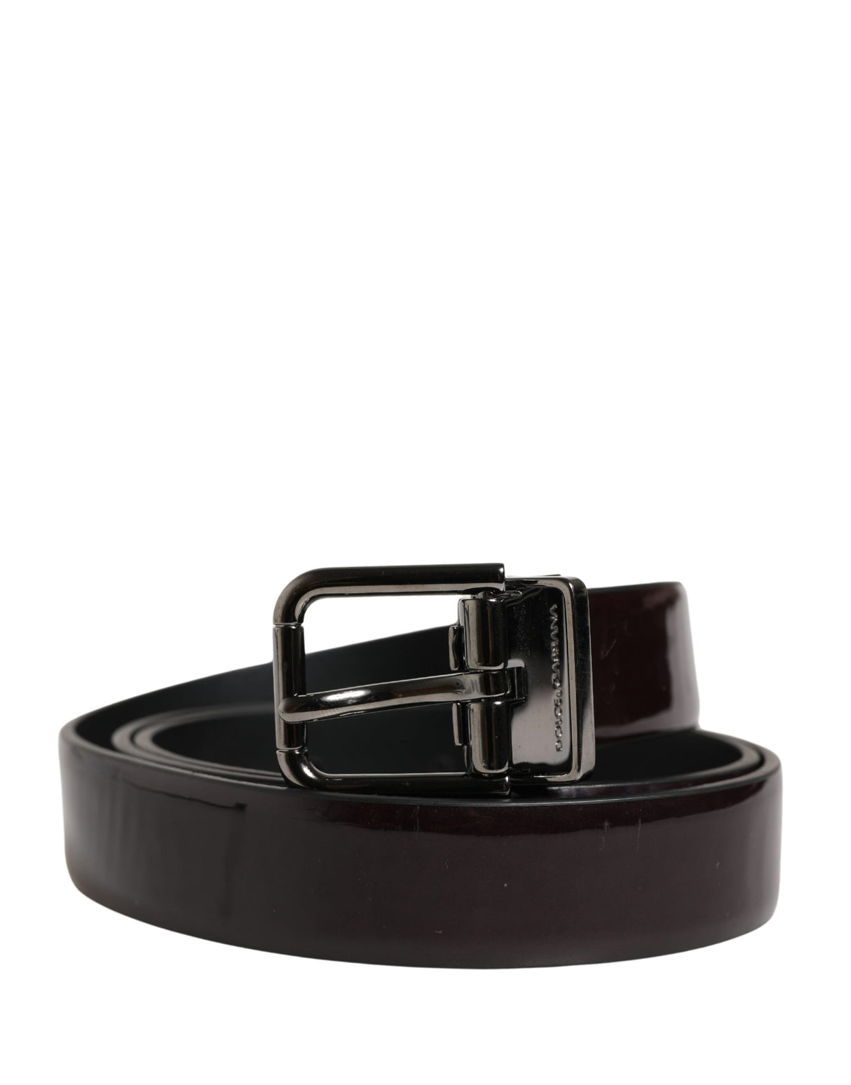Dolce & Gabbana Men Black Classic Leather Metal Buckle Belt