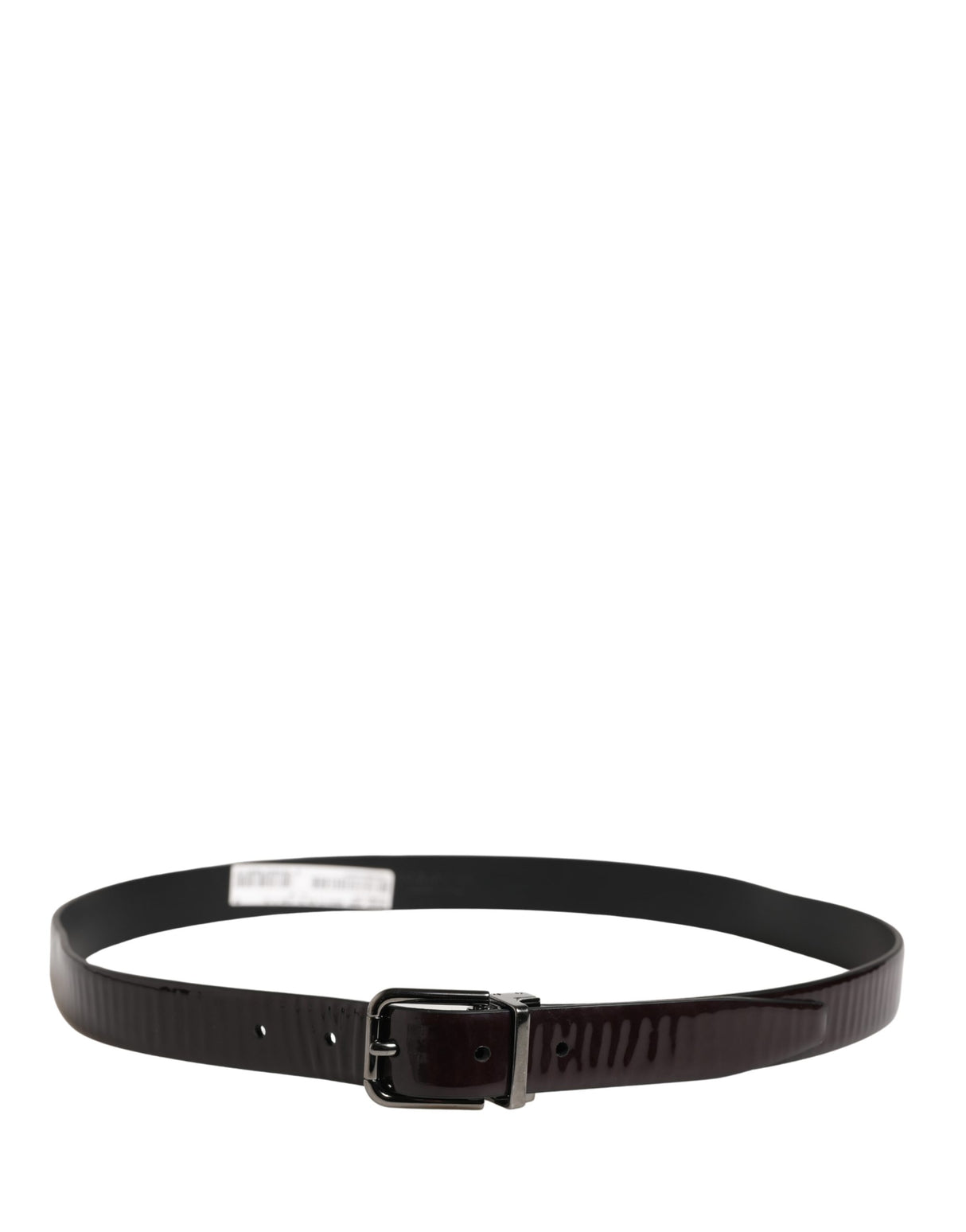 Dolce & Gabbana Men Black Classic Leather Metal Buckle Belt