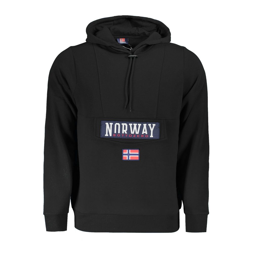 Norway 1963 Black Cotton Men's Hooded Sweatshirt