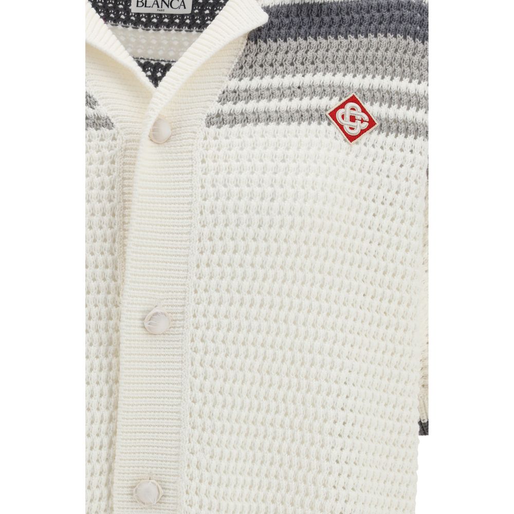 Casablanca White Cotton Pattern Shirt