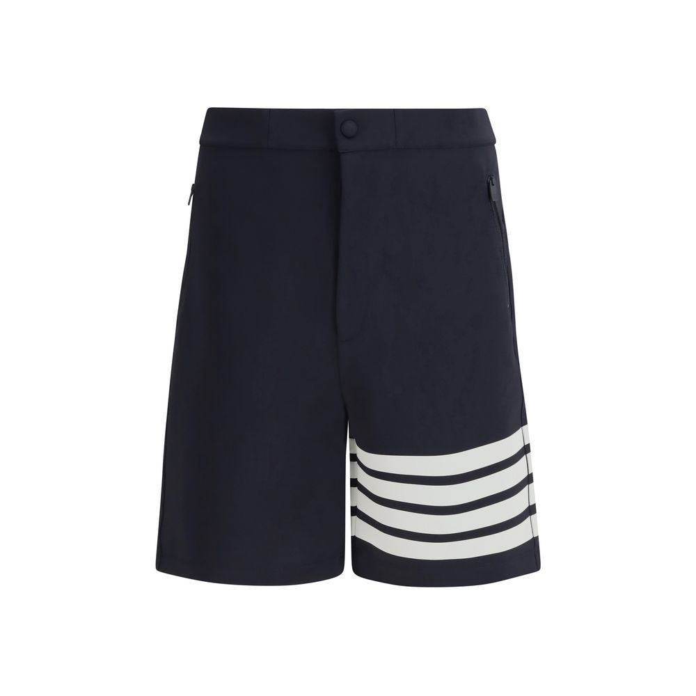 Thom Browne Blue Viscose Bermuda Shorts