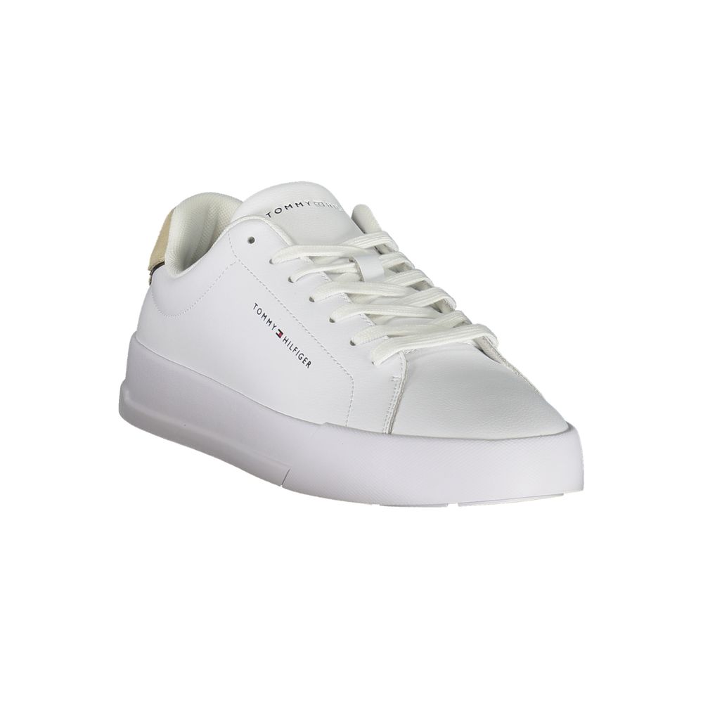 Tommy Hilfiger Bianco Polyurethane Men Sneaker