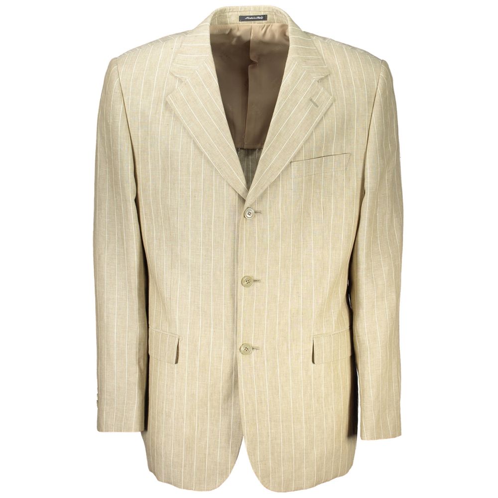 VERRI MILANO Beige Polyester Mens Suit Jacket