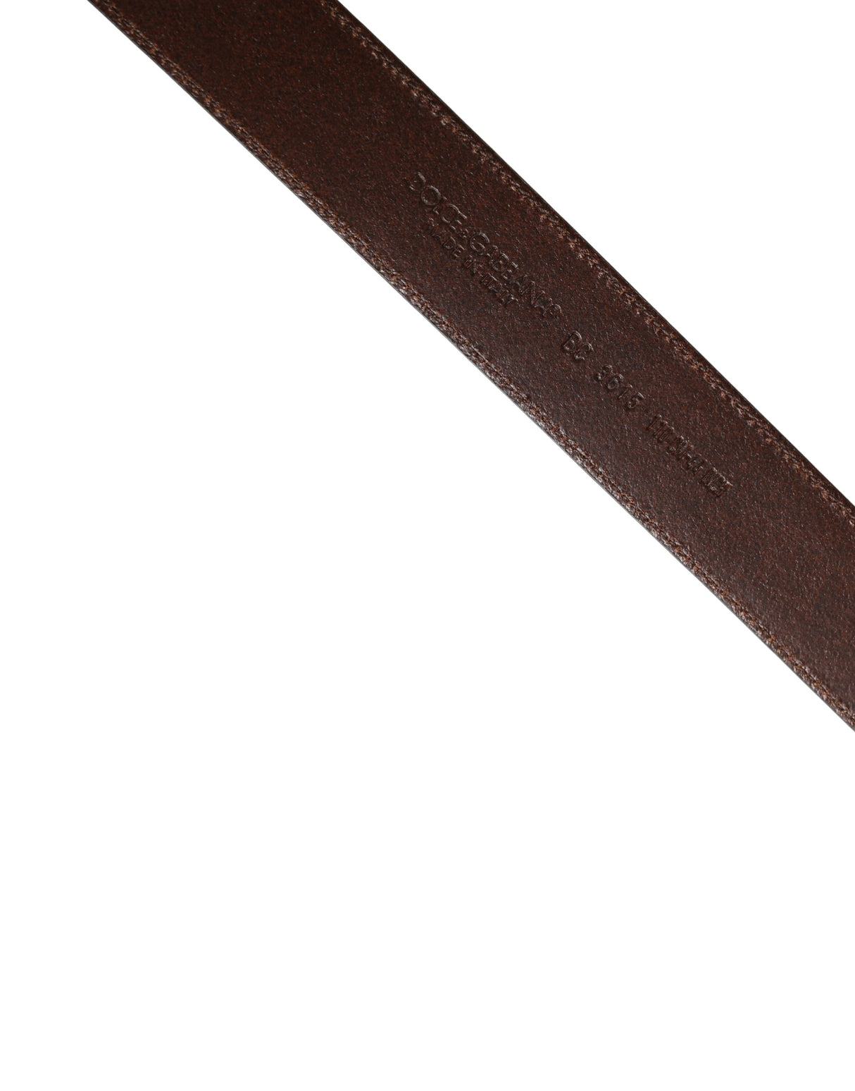 Dolce & Gabbana Men Brown Classic Leather Metal Buckle Belt