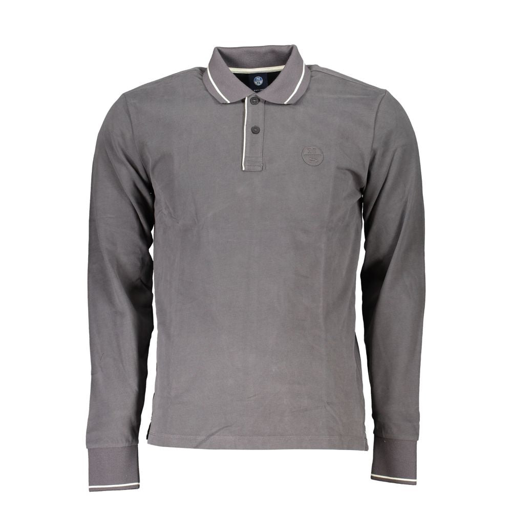 North Sails Grigio Cotton Men Polo Shirt