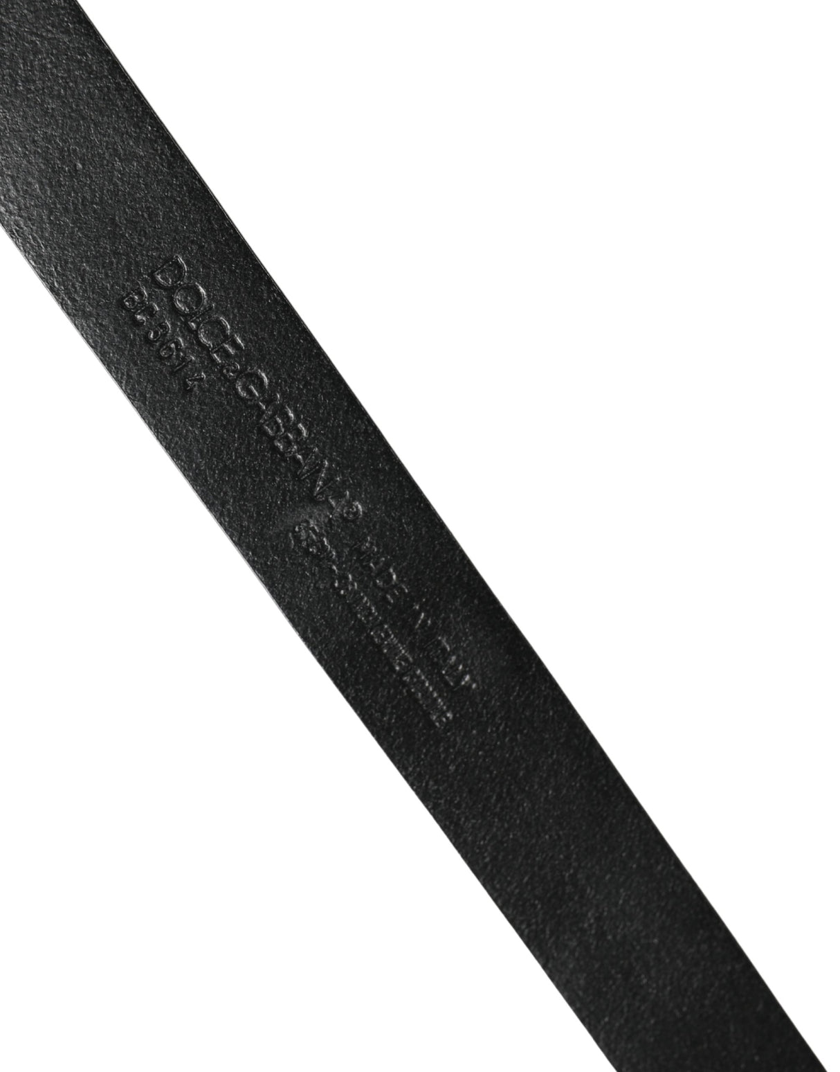 Dolce & Gabbana Men Black Exotic Leather Metal Buckle Belt