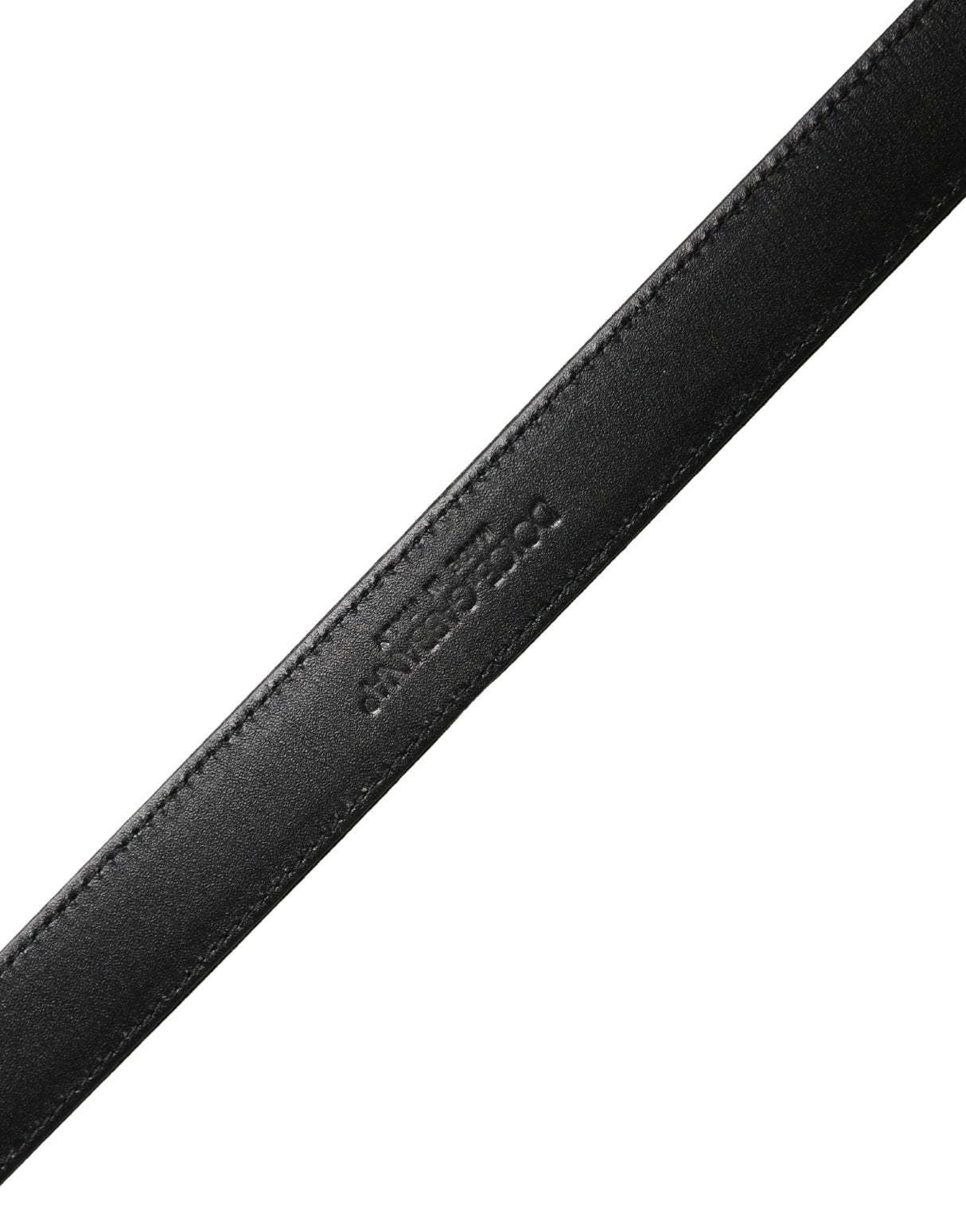 Dolce & Gabbana Men Black Classic Leather Metal Buckle Belt