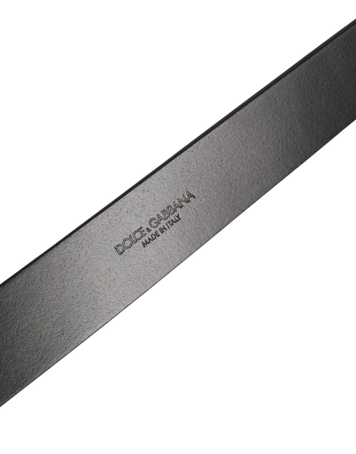 Dolce & Gabbana Black Classic Calf Leather Metal Buckle Belt