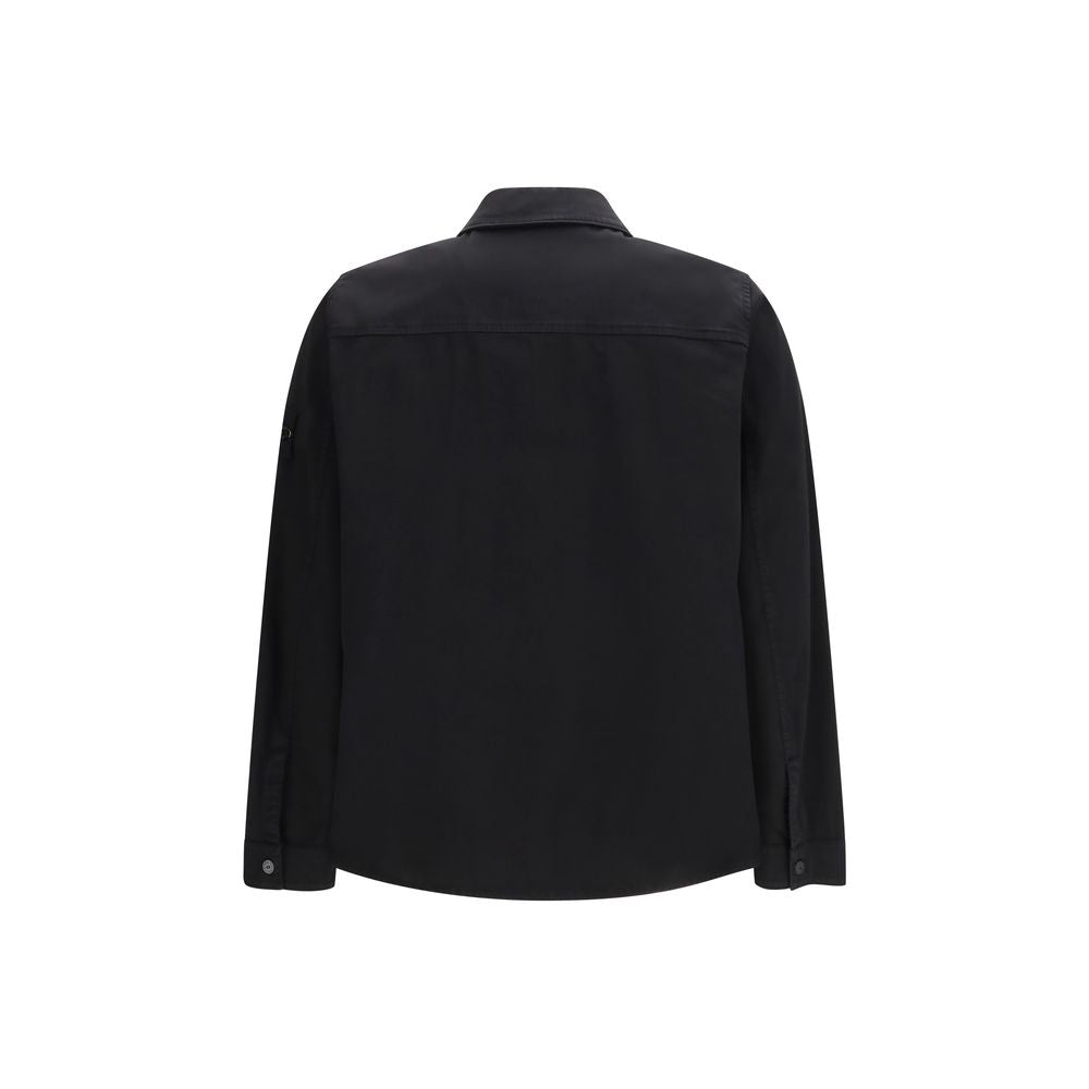 Stone Island Black Cotton Coat