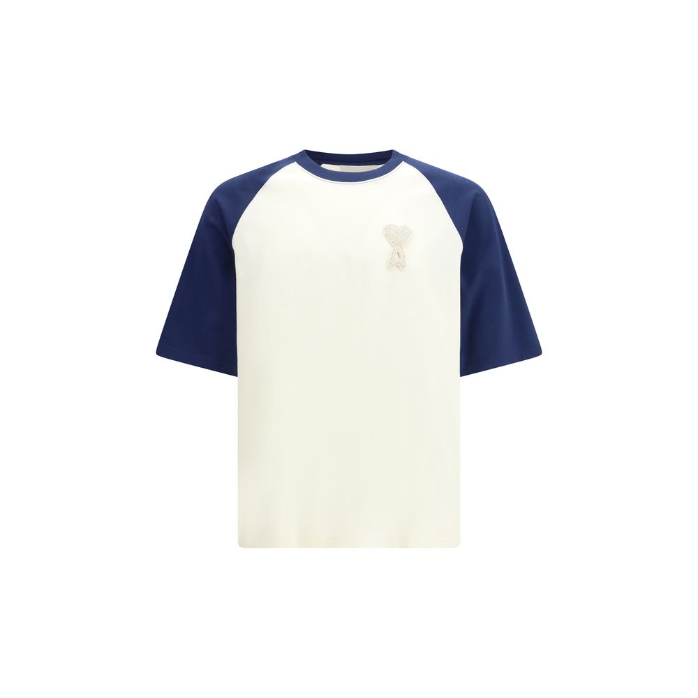 Ami Paris Beige Cotton T-Shirt